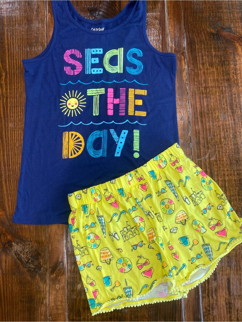 PJ’s! Cat & Jack Girls XL 14/16 Seas the Day Pajama Set